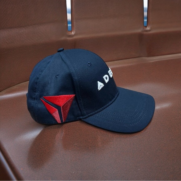 Delta Air Lines Head Gear Baseball hat One size fits most Black Logo New - Picture 13 of 14